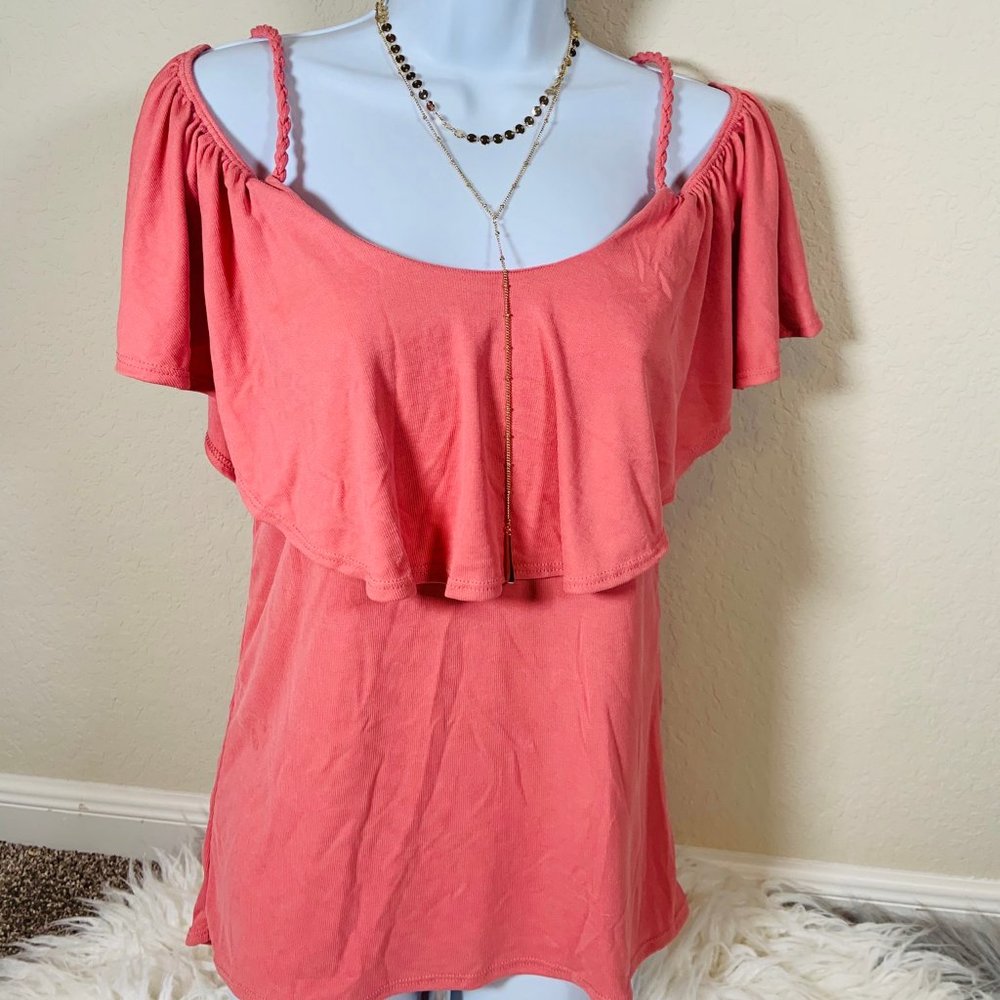 Scuba Crepe Ruffle Top